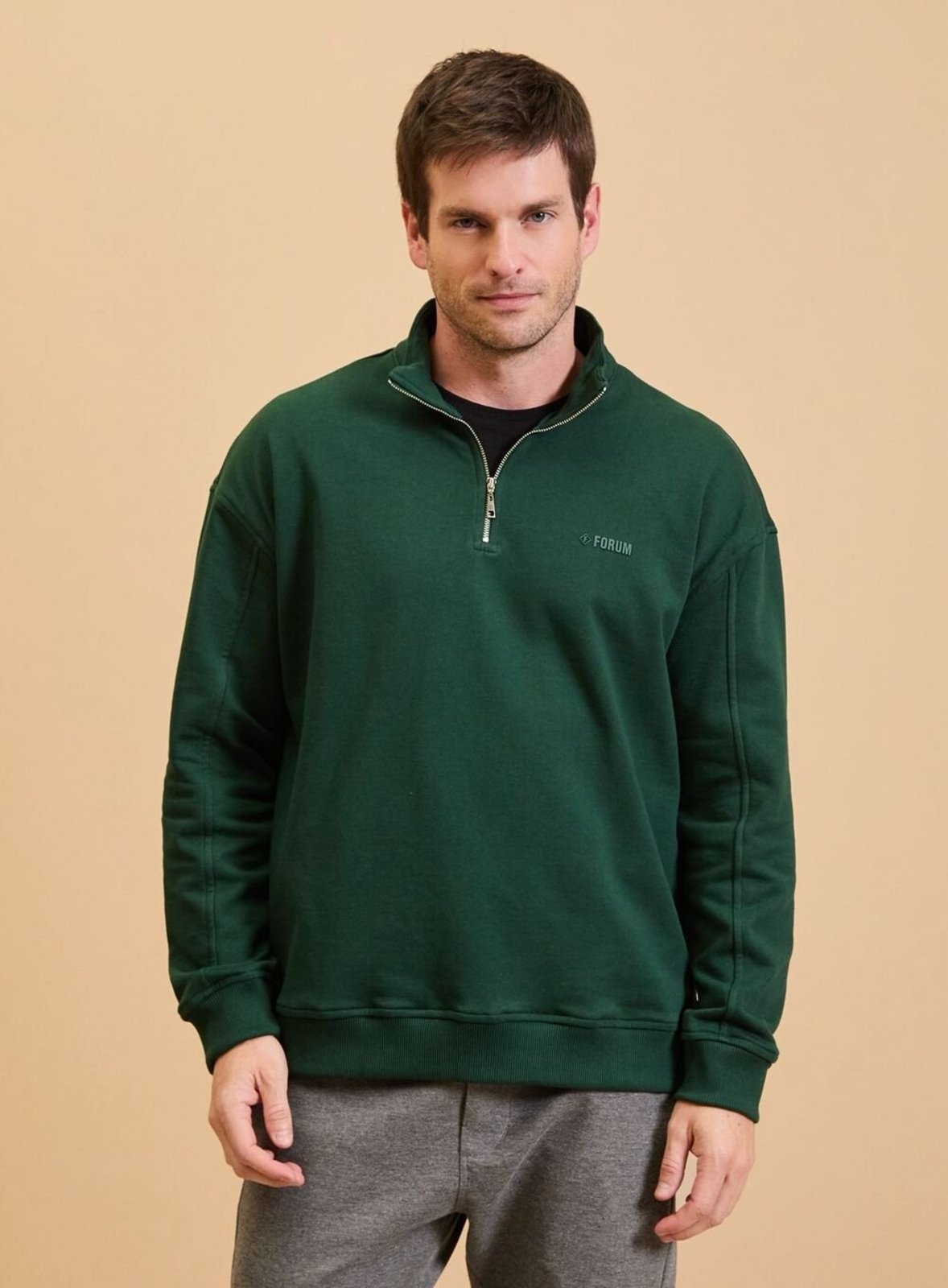 Blusão Moletom Masculino Over Comfort Forum Verde Organic