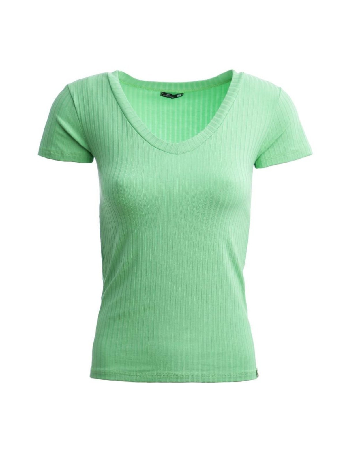 Vista 3 Blusa Manga Curta Canelada Autentique Feminina Verde unico verde Autentique unico verde