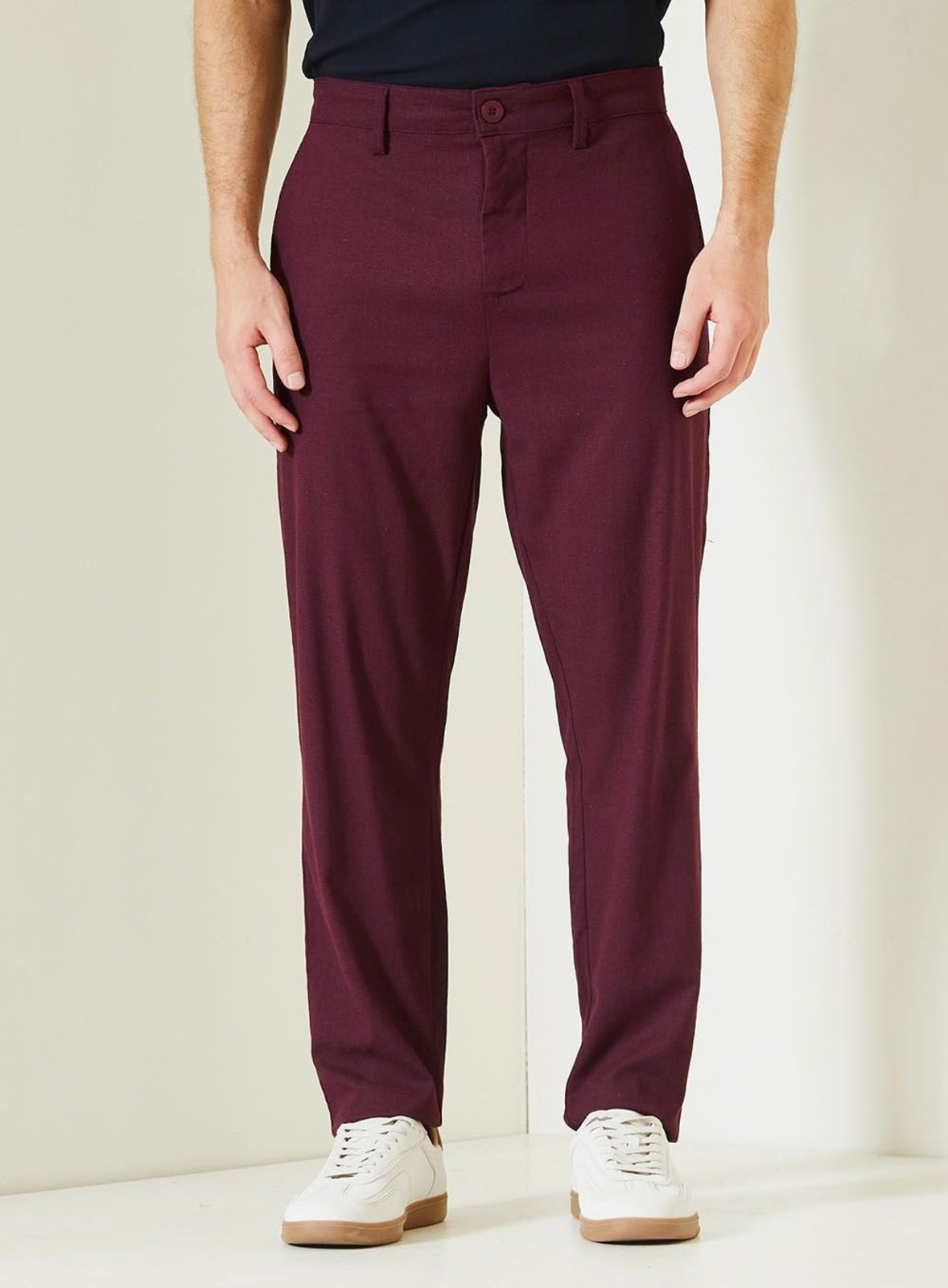 Calça Masculina de Alfaiataria Harry Triton Bordo Forte