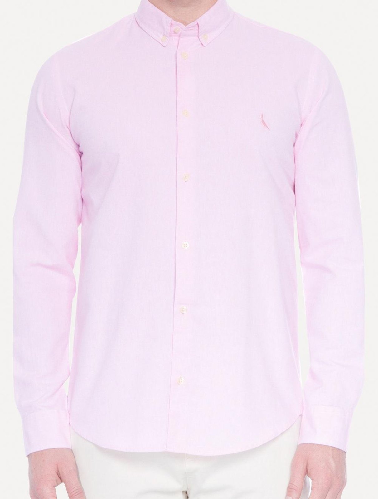 Camisa Reserva Masculina Oxford Color Icon Rosa Claro
