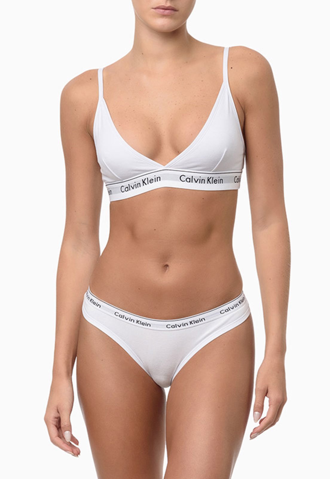 Top Calvin Klein Underwear Triângulo Modern Cotton MAR4005 0900 Branco