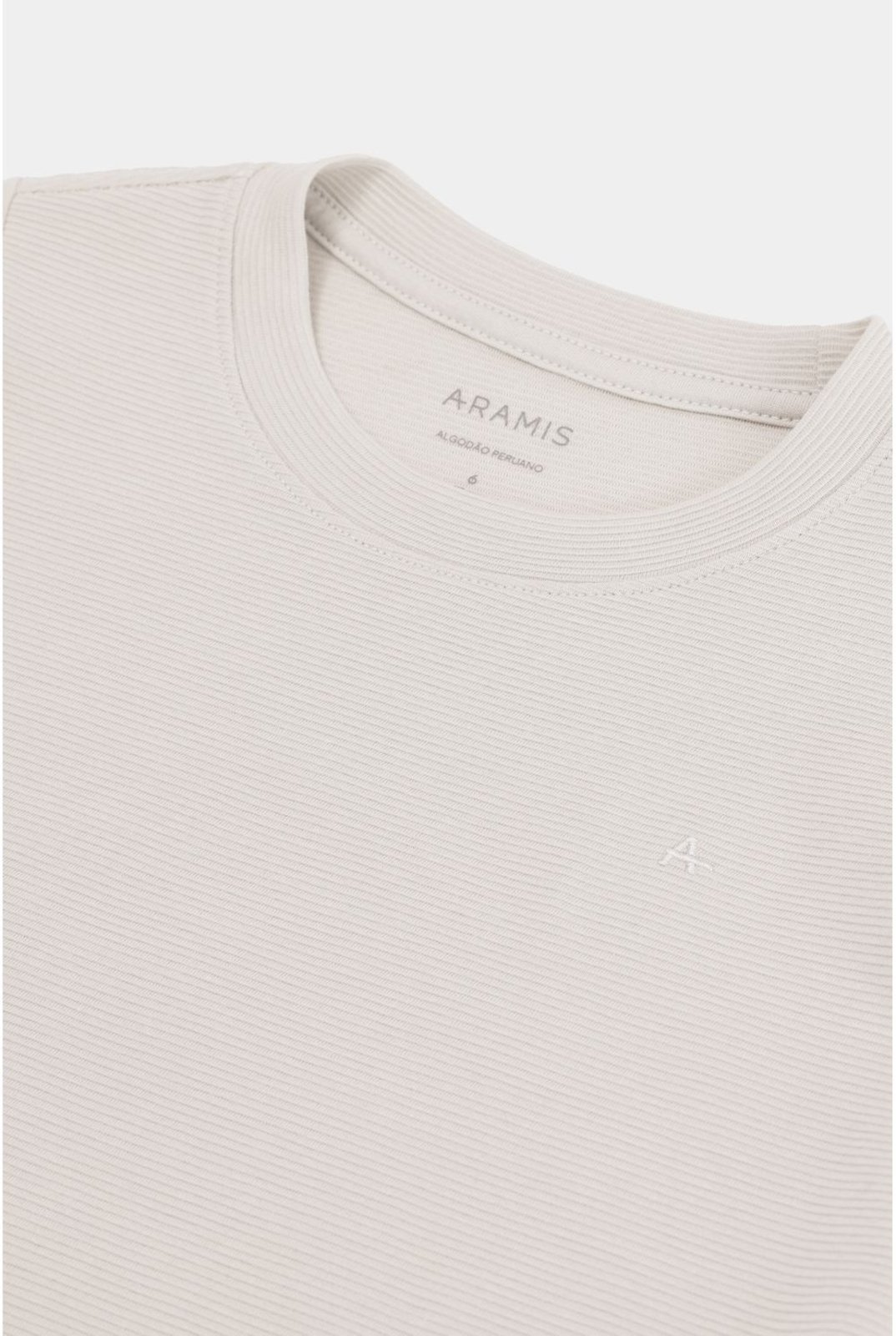 Vista 3 Infantil - Camiseta Aramis Básica Algodão Manga Curta Marfim cinza Aramis cinza