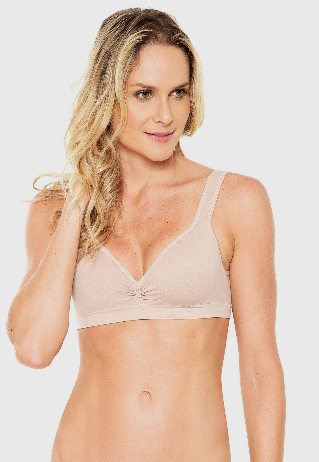 Vista 2 Sutiã Trifil top daily t-shirt bege TRIFIL bege