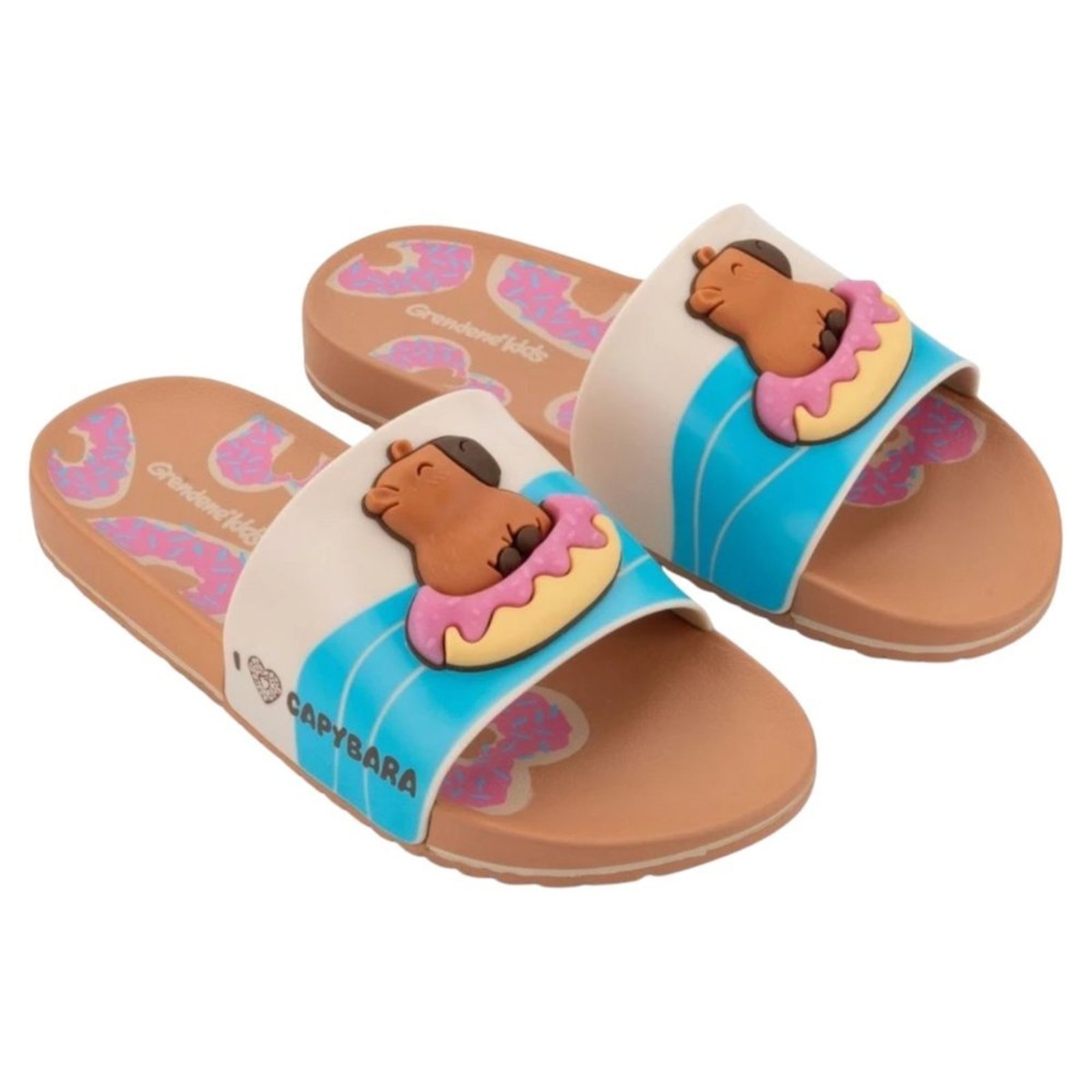 Infantil - Chinelo Slide Grendene Capi Mania 23454 Grendene Marrom