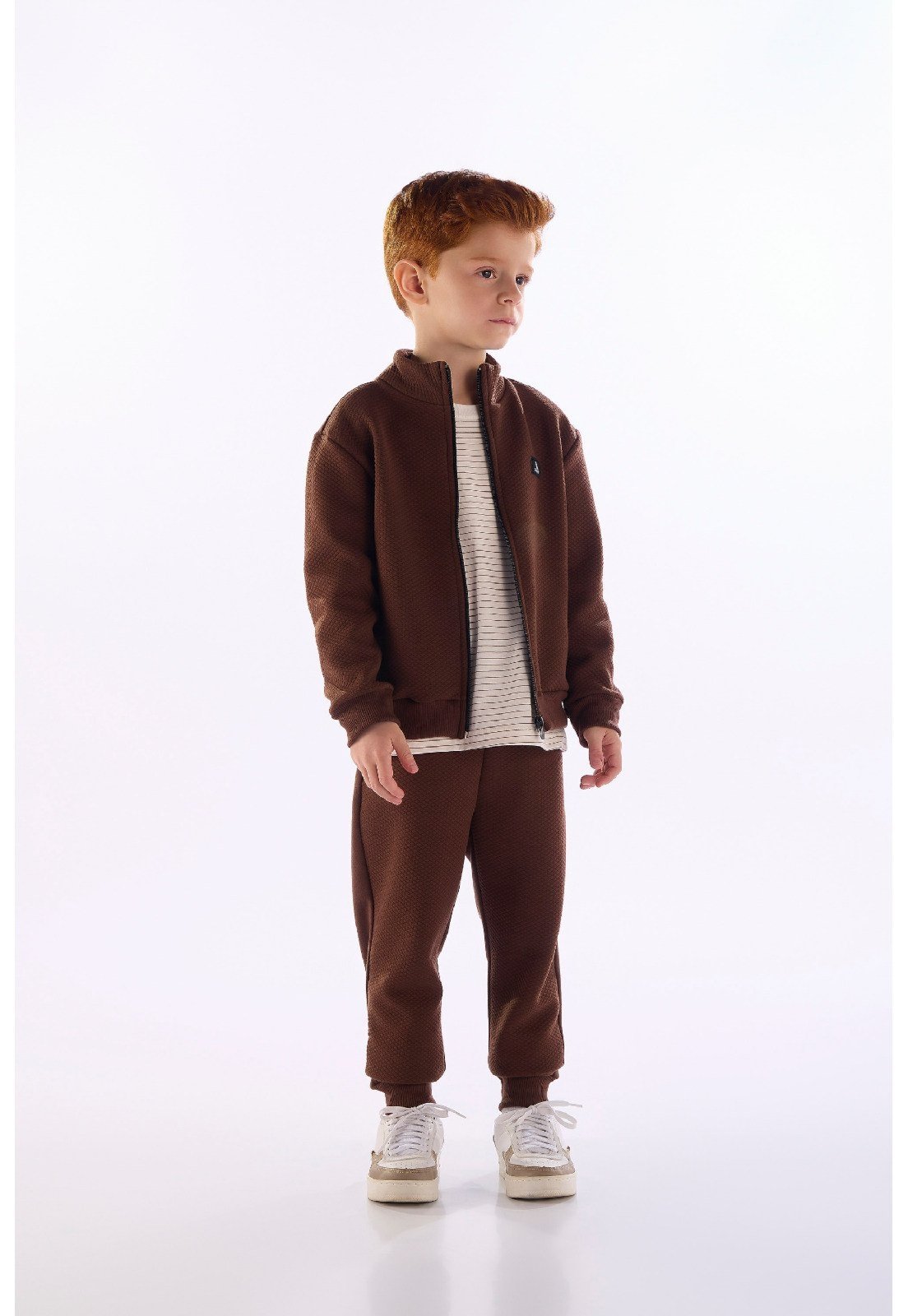 Infantil - Conjunto Texturizado Jaqueta Calça Quimby Preto