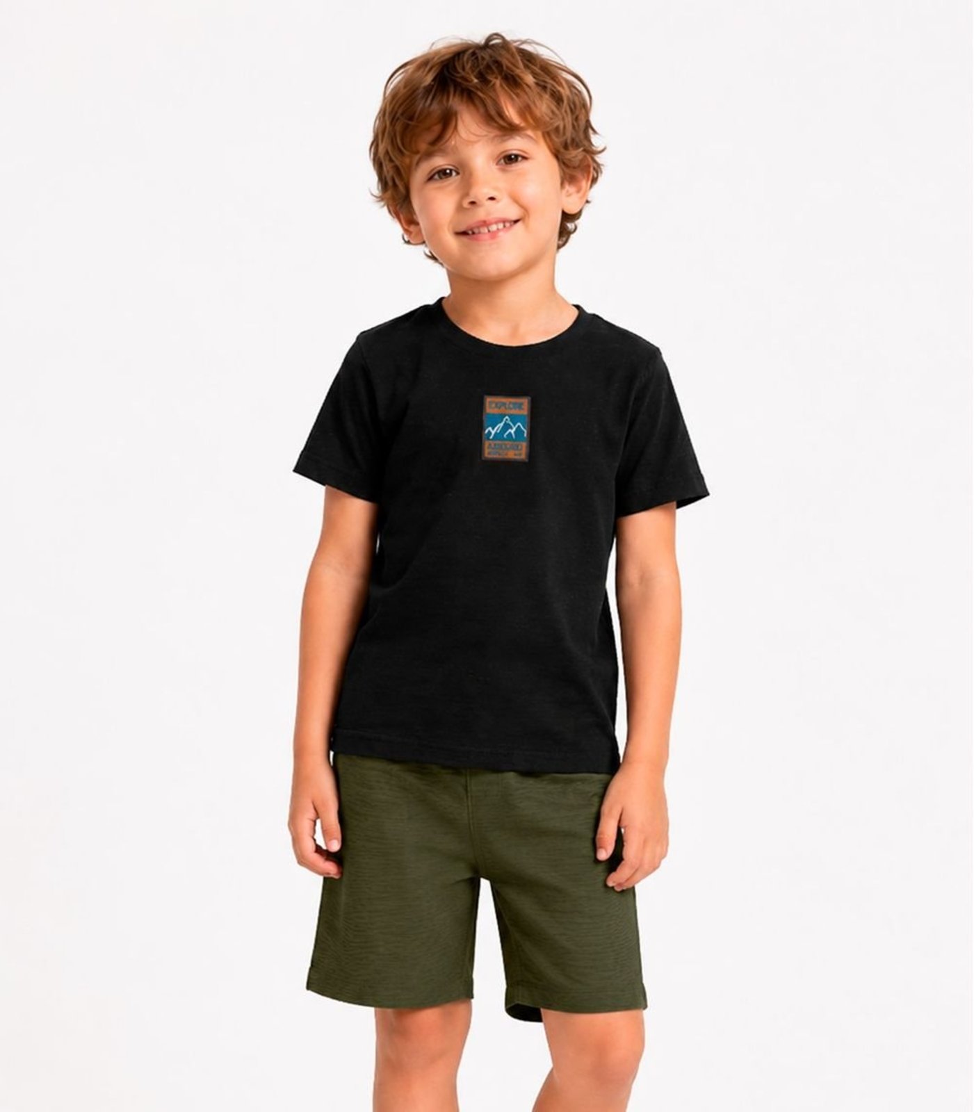 Infantil - Conjunto Camiseta E Bermuda Trick Nick Preto