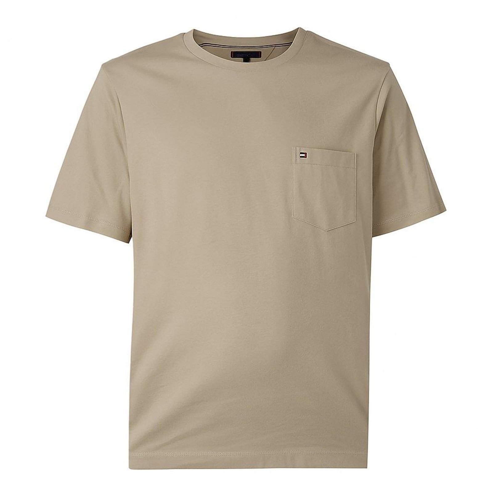 Vista 2 Camiseta Tommy Hilfiger Essential Pocket Tee Caqui marrom caqui Tommy Hilfiger marrom caqui