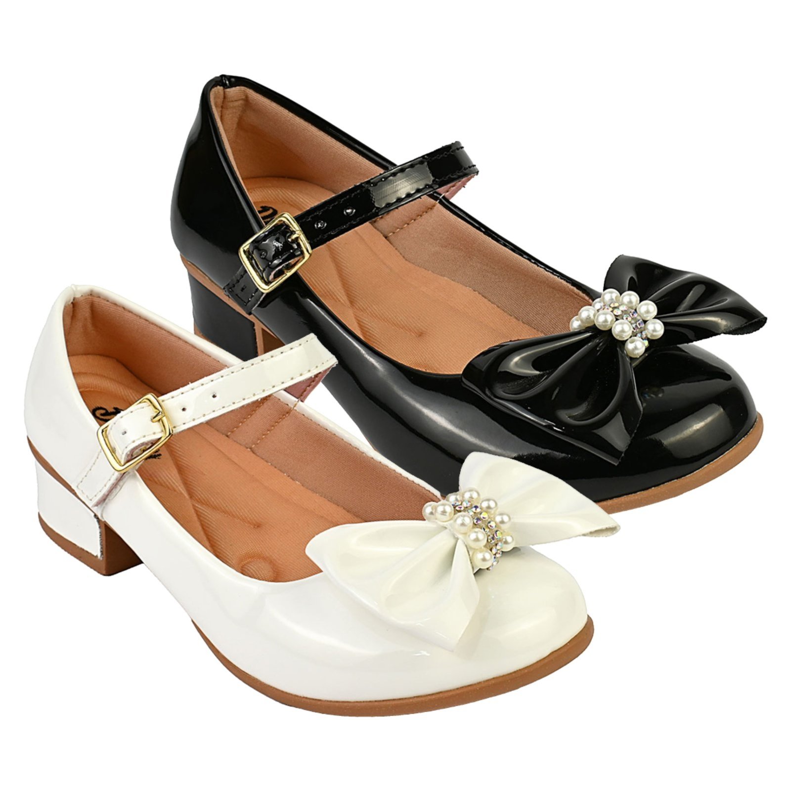 Infantil - Kit Com 2 Pares Sapatilha Feminina De Menina Boneca Do 28 Ao 36 101 - BRANCO E PRETO 503