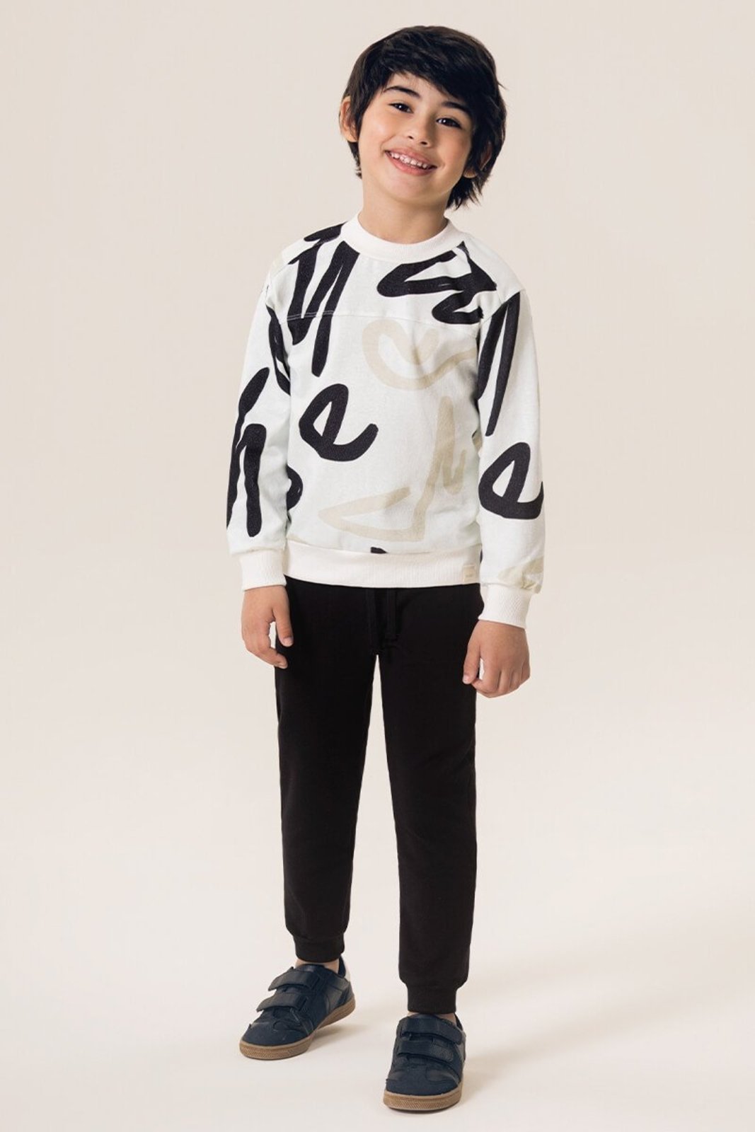 Infantil - Conjunto Bugbee Blusão Estampado Com Calça em Molecotton Liso