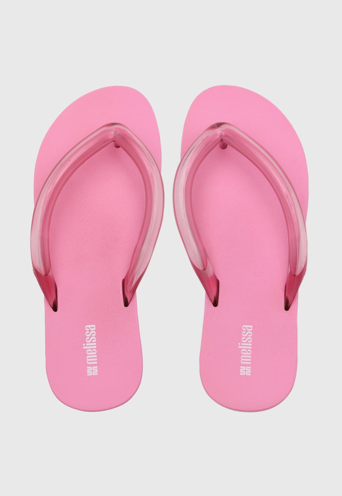 Vista 2 Chinelo Feminino Melissa Tiras Translúcidas rosa Melissa rosa