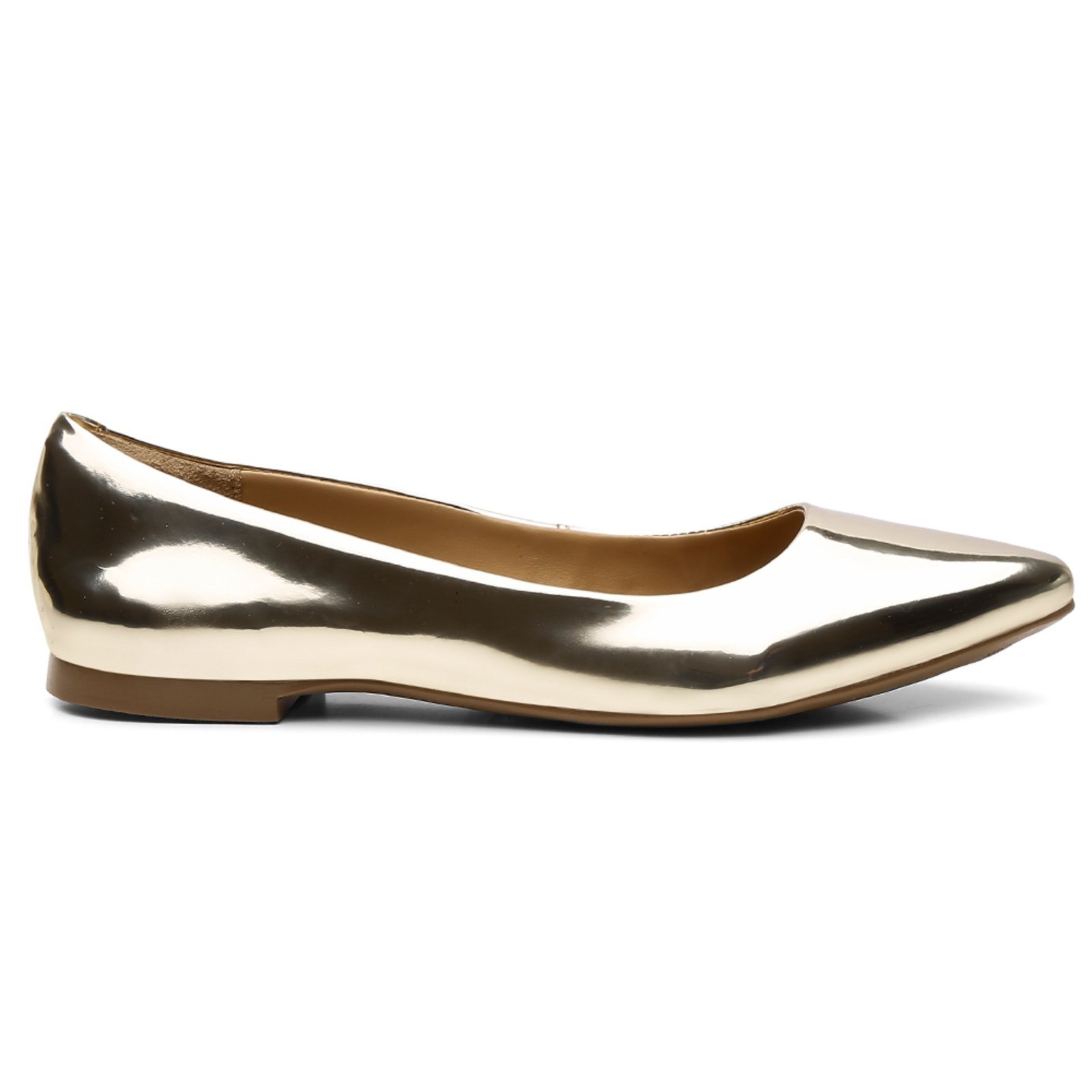 Vista 3 Sapatilha Bico Fino Casual Comfort Lisa Ouro Light Nine4 dourado Nine4 dourado