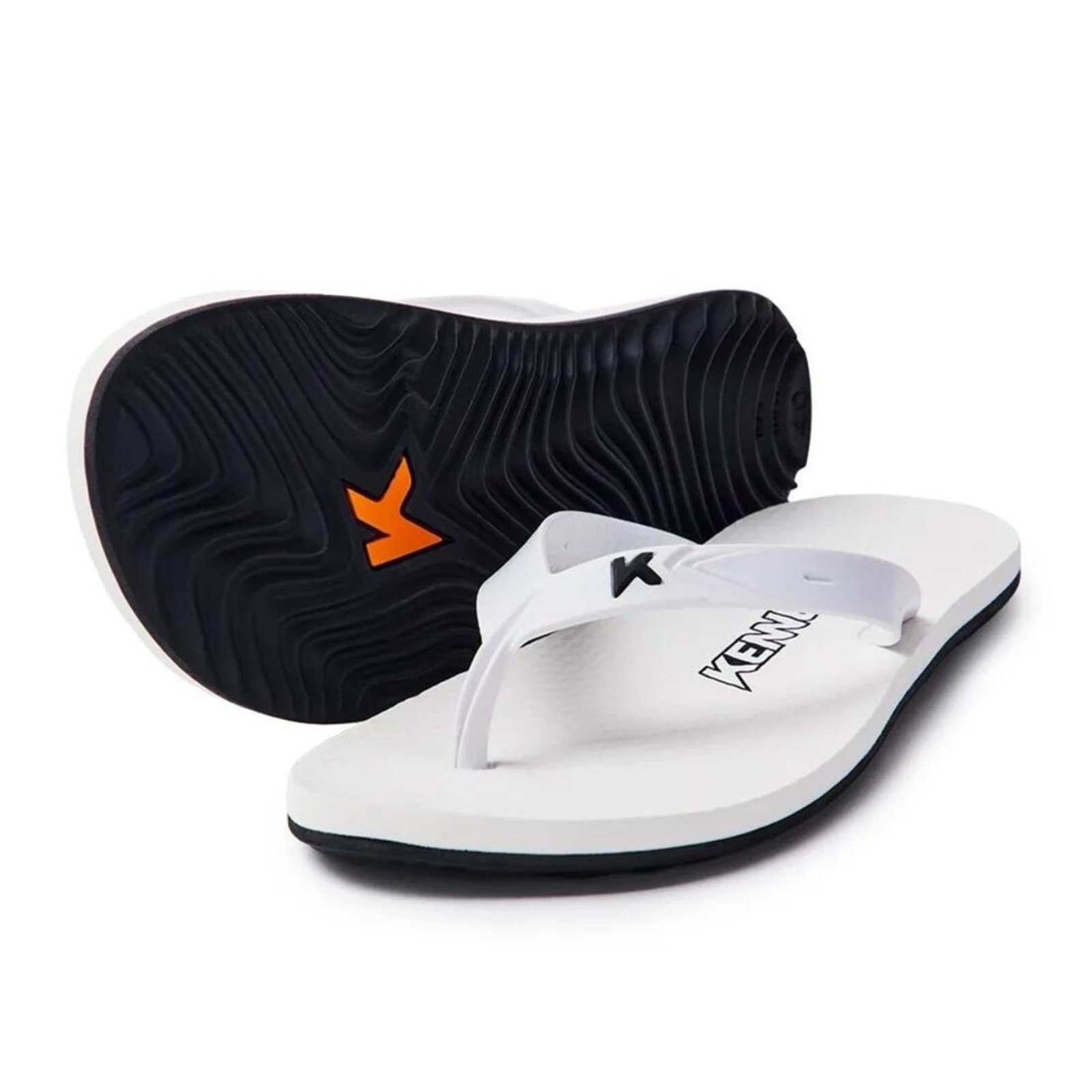 Chinelo Sandália Kenner Summer Branco/Preto