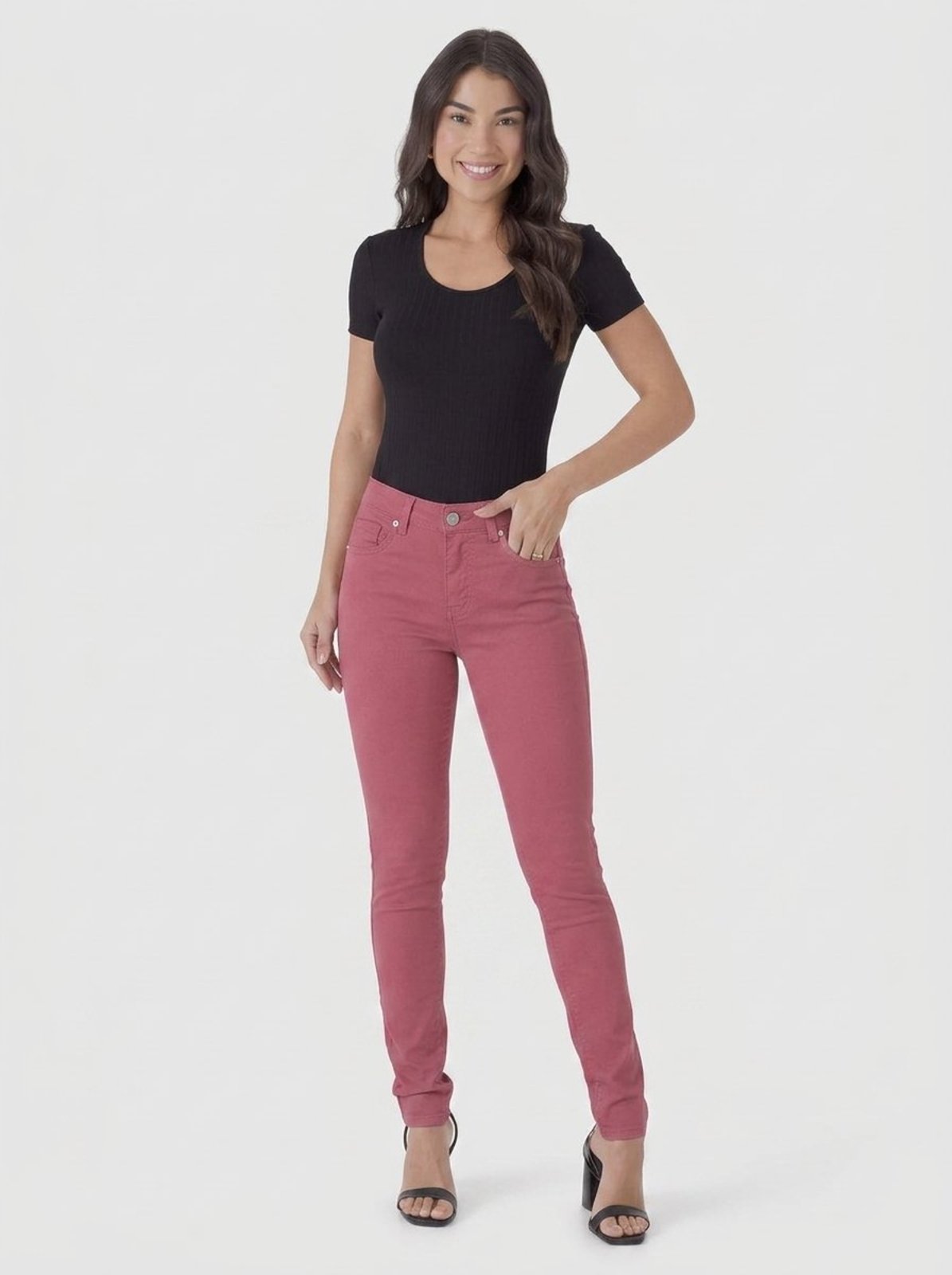 Infantil - Calça Skinny Feminina Cintura Média Em Flex Jeans