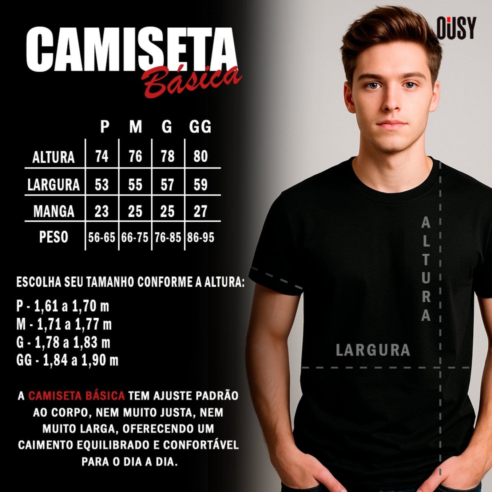 Vista 3 Camiseta Ousy Básica Frase Poética Alma Inquieta Cultura Literária Unissex rosa ousy rosa