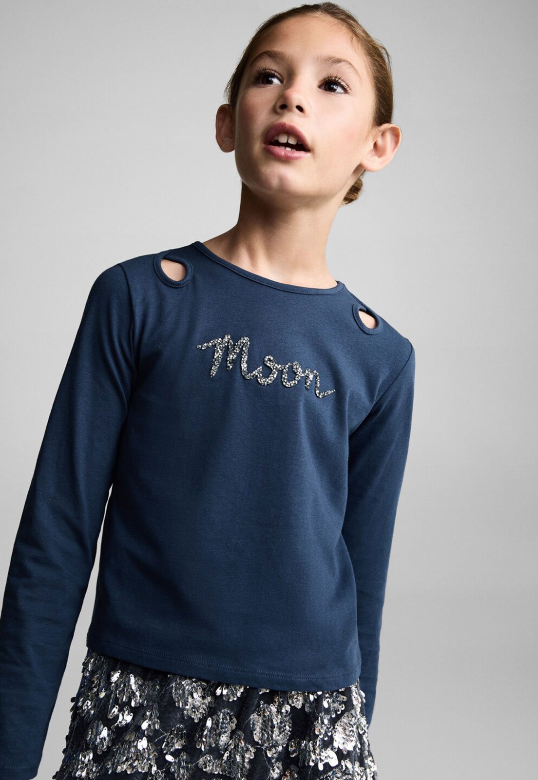 Infantil – Camiseta Manga Longa MANGO Moom Azul-Marinho