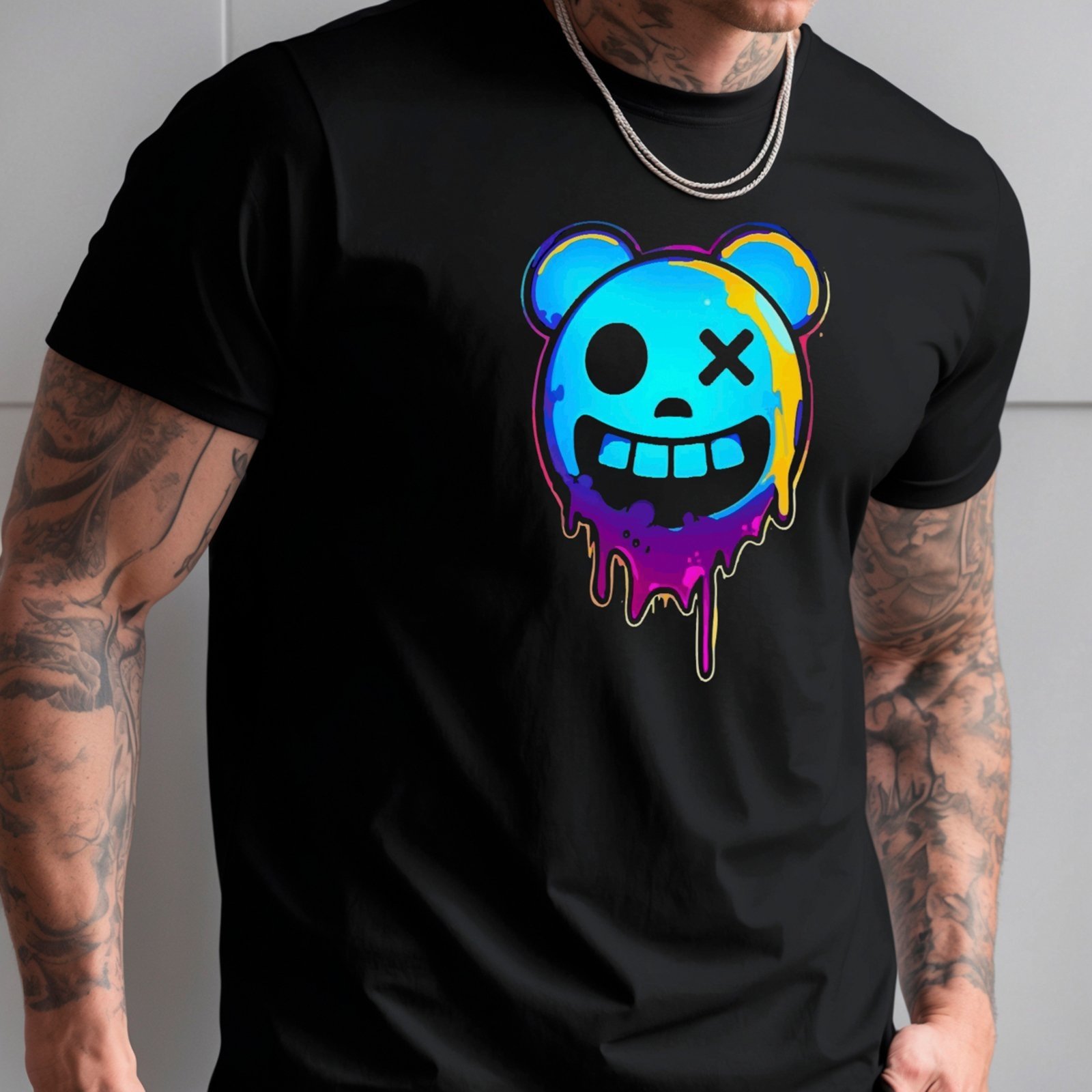 Camisa Masculina Algodão Camiseta Estampada Casual