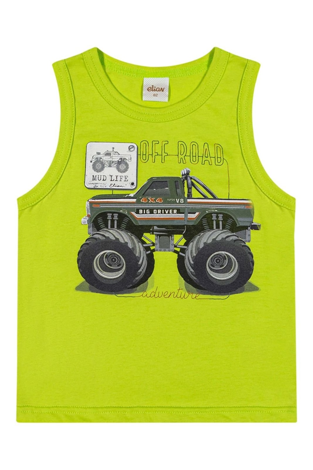 Infantil - Regata Menino Monster Truck Elian Verde
