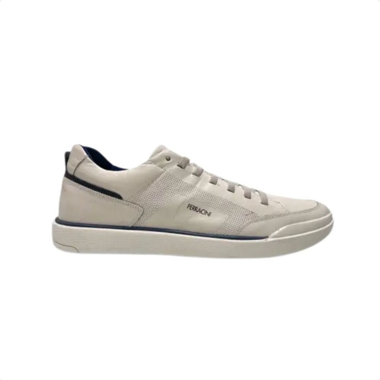 Sapatênis Masculino Ferracini Em Couro Off White