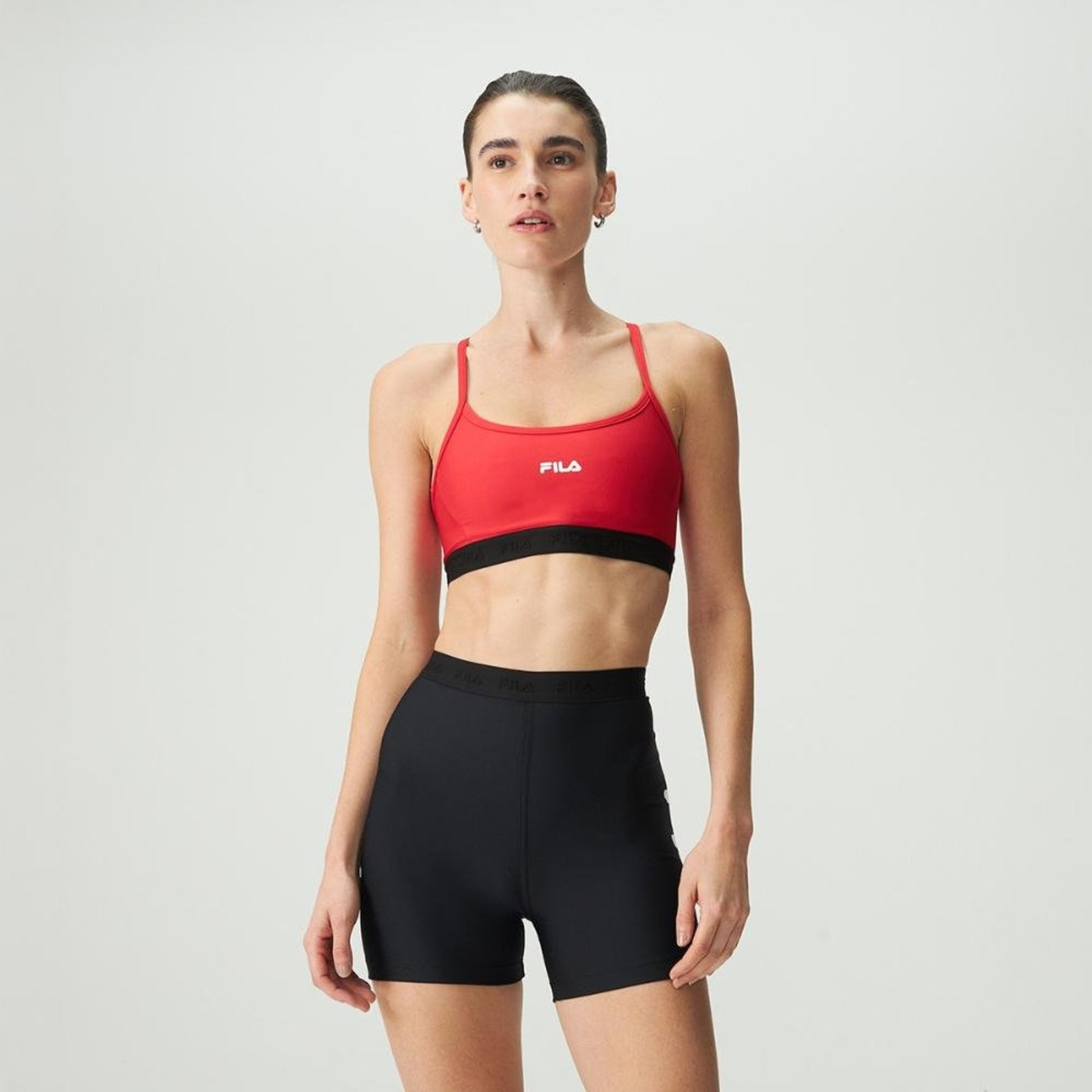 Top Fila Alça Train Elastic V Feminino Incolor