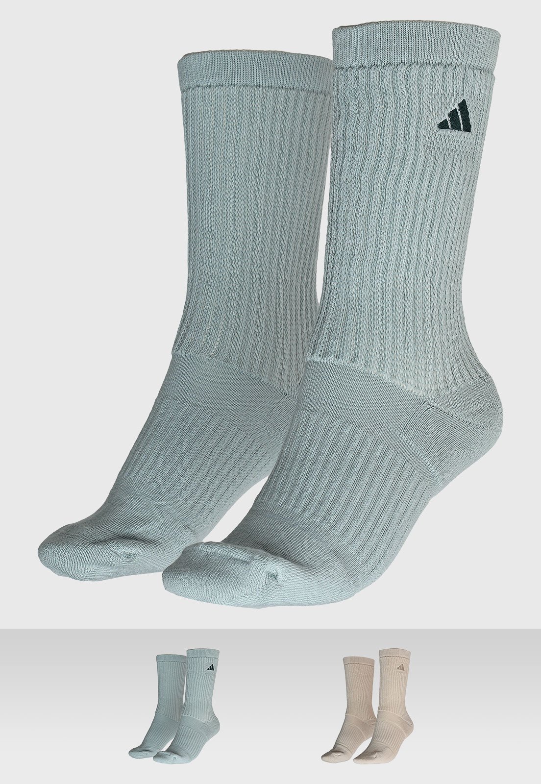 Vista 2 Kit 2 pares de Meias Feminina adidas Performance Slouch verde adidas performance verde