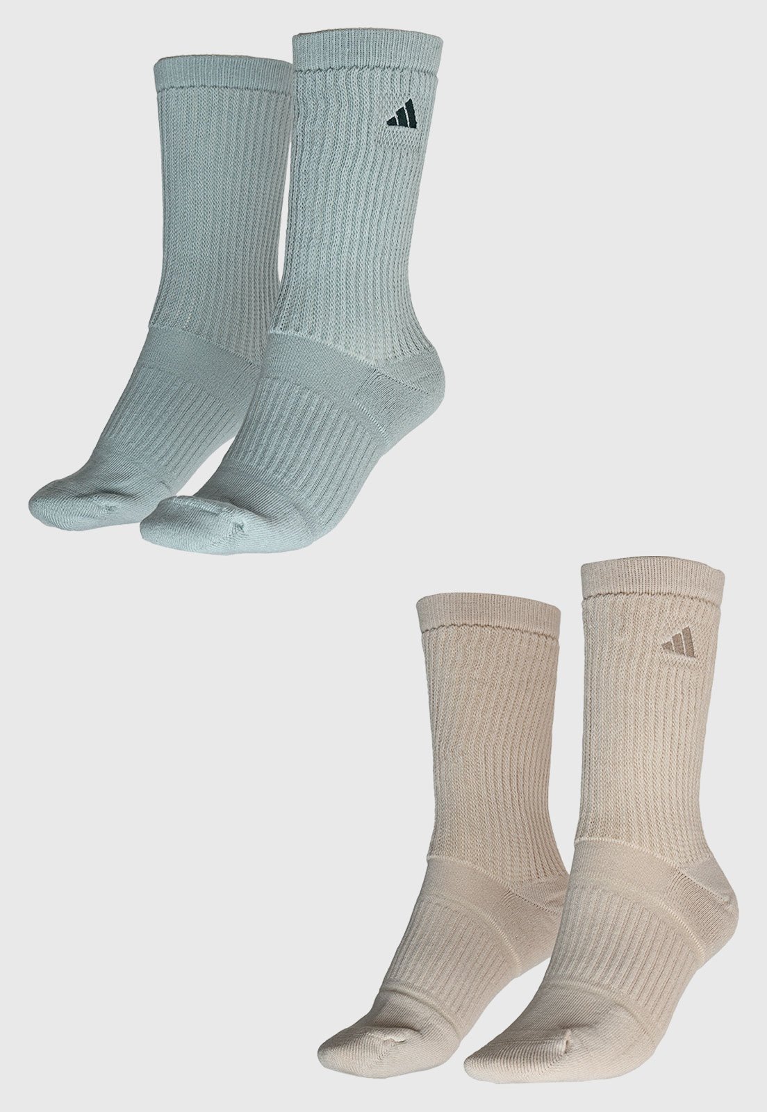 Vista 3 Kit 2 pares de Meias Feminina adidas Performance Slouch verde adidas performance verde