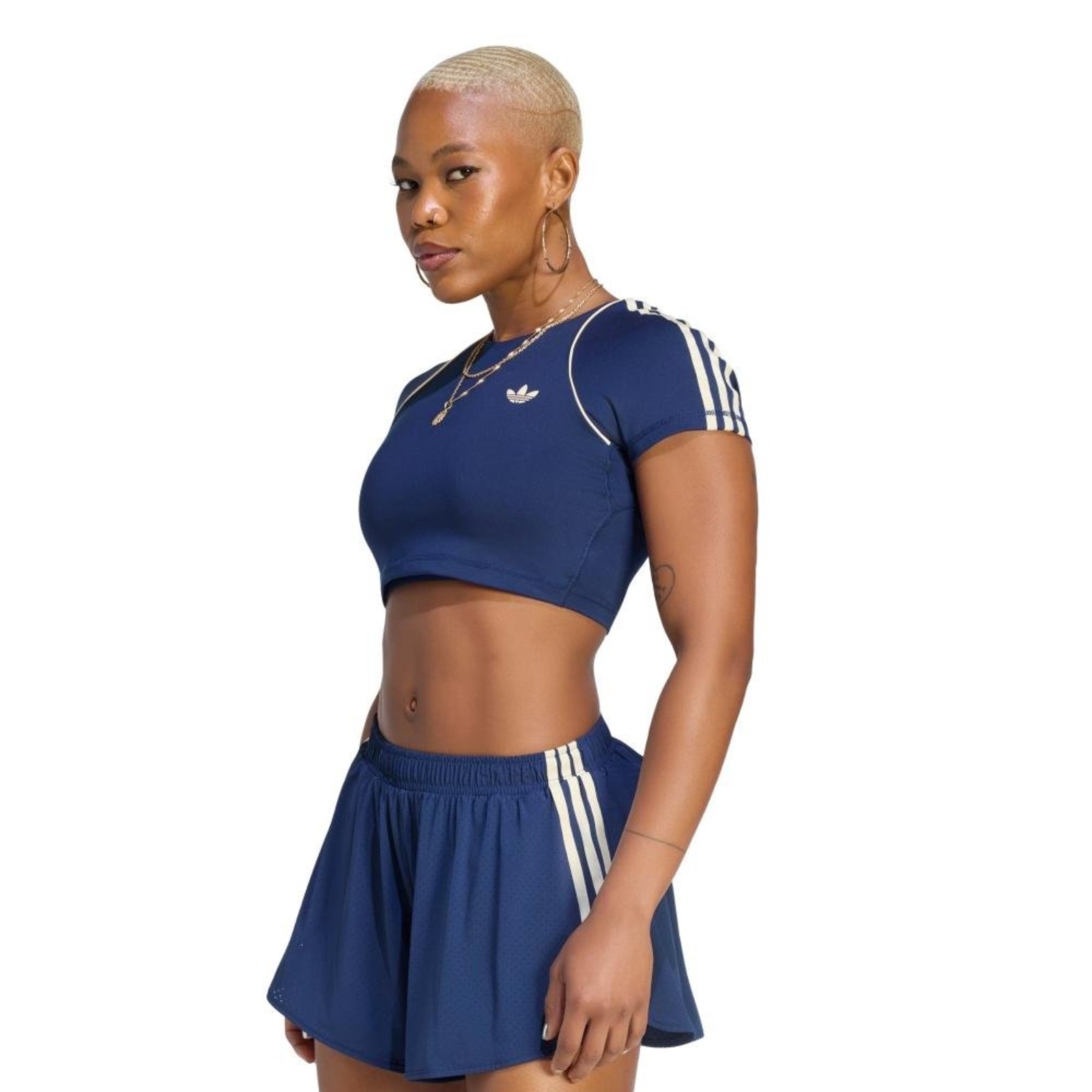 Top Esportivo Camiseta adidas Originals Superstar Sport adidas Originals Azul