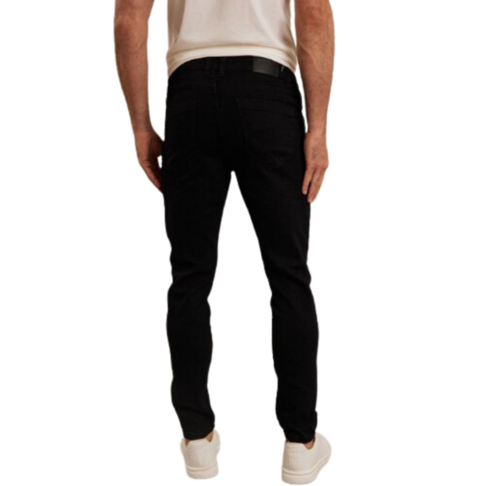 Vista 3 Calça Jeans Masculina Preta Slim Fit Lemier Collection preto LEMIER preto