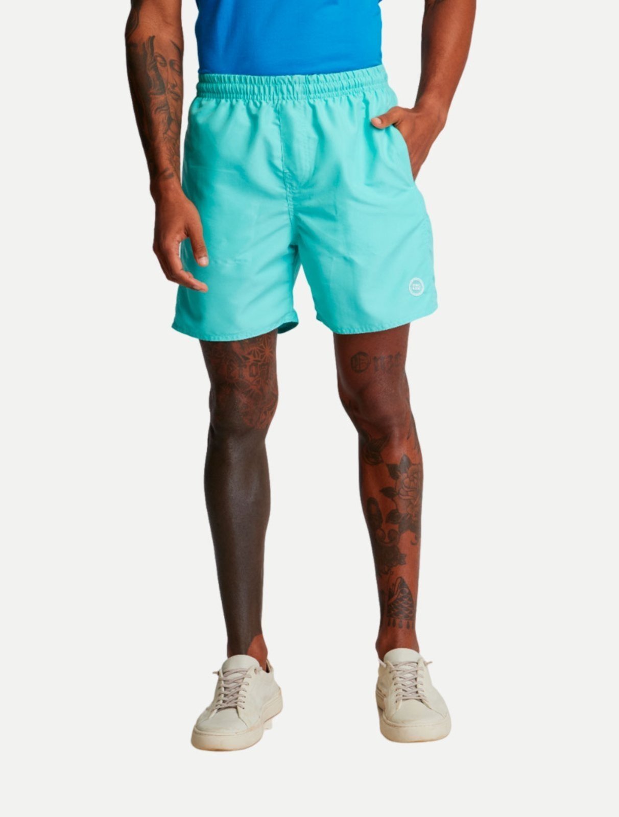 Short King & Joe Masculino Nylon Flex Colors SH00301 Verde Água