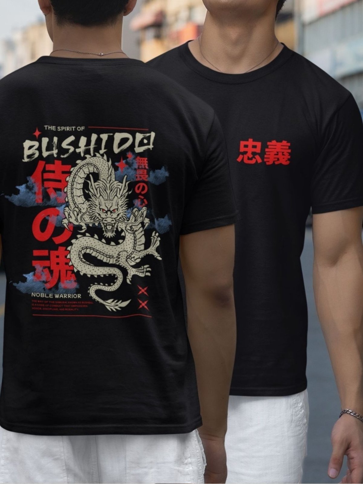 Camiseta Masculina GuGi Dragão Bushido Japonês Preto