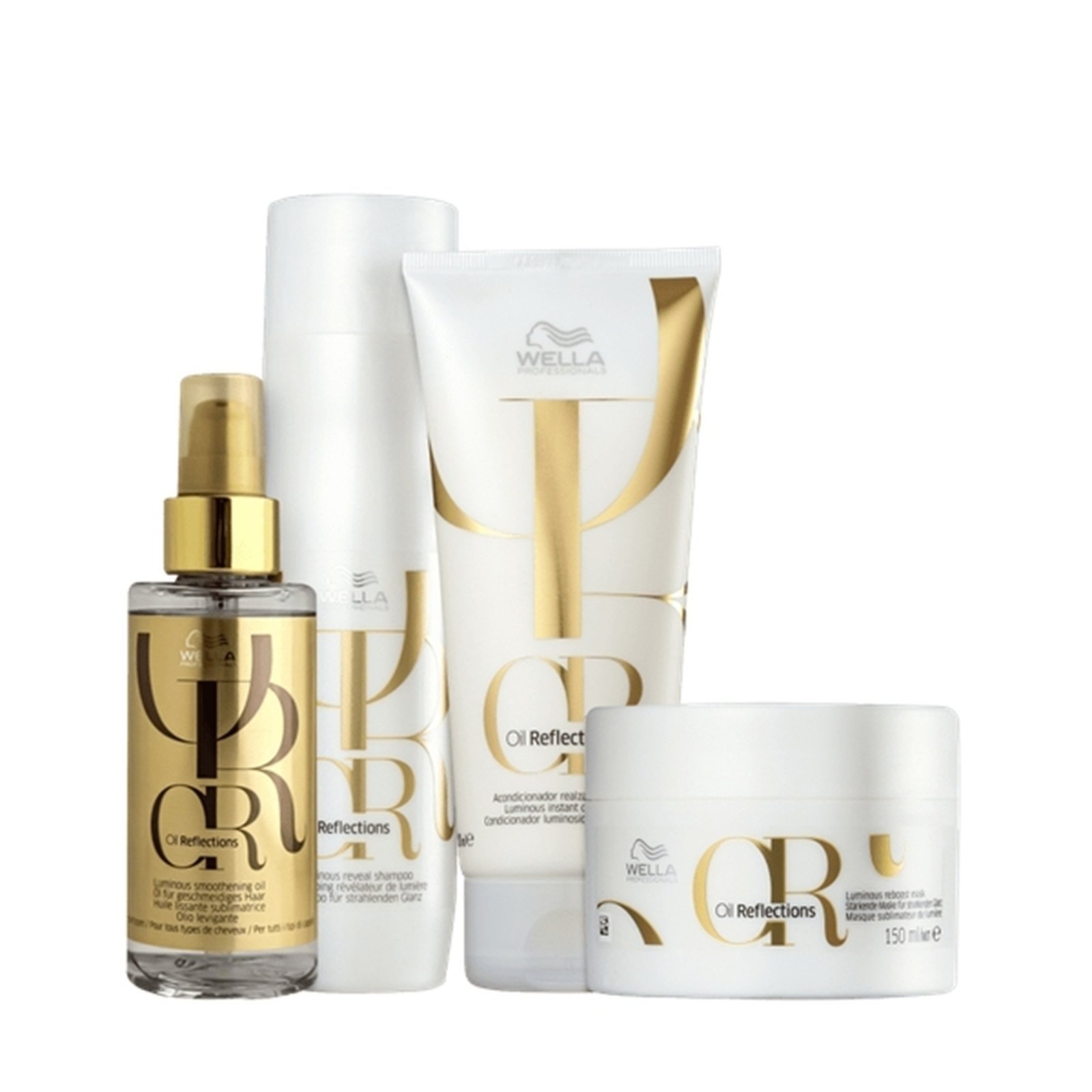 Kit Wella Professionals Oil Reflections – Shampoo e Condicionador + Máscara + Oil Reflections