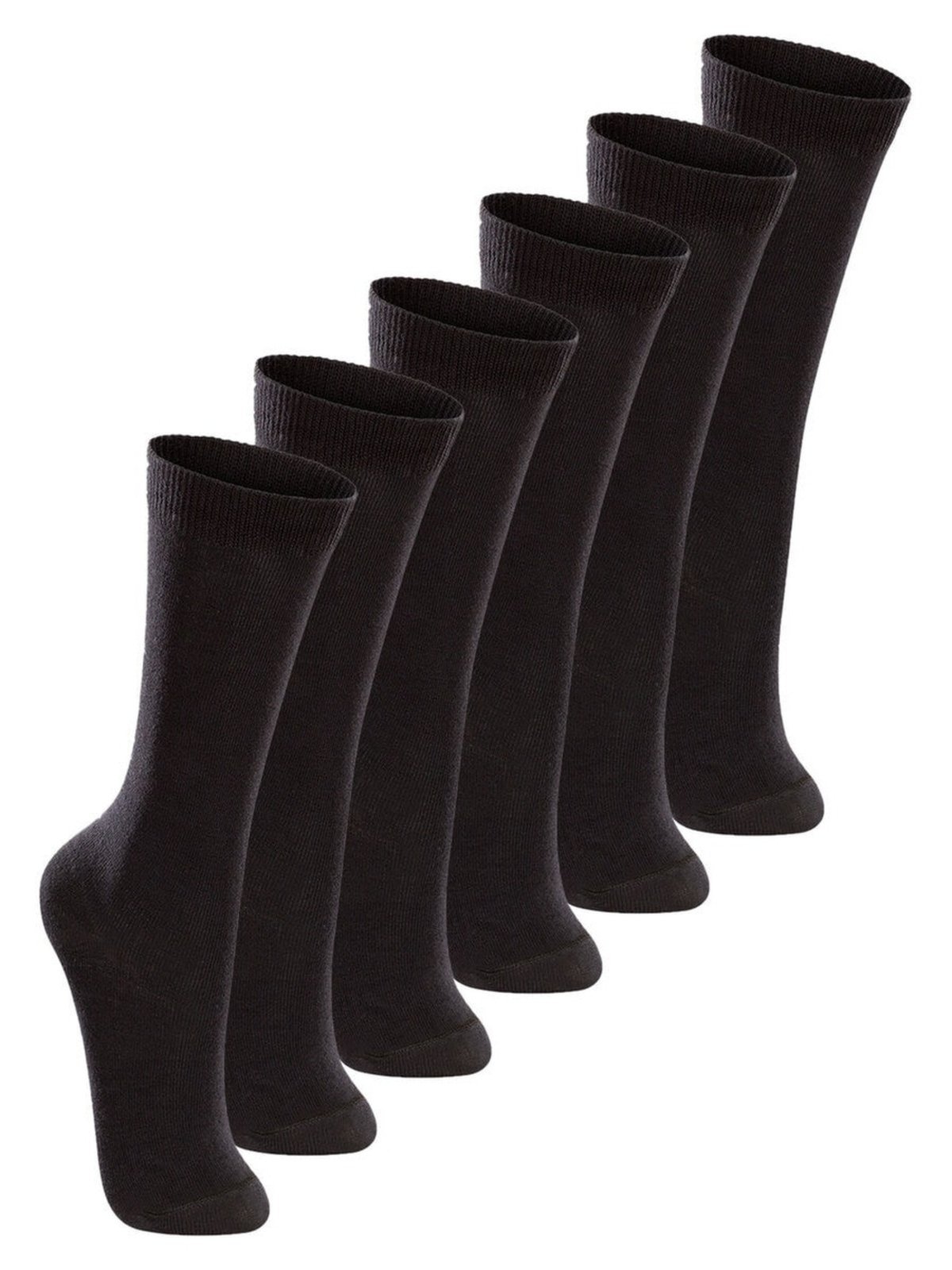 Kit 6 Pares de Meias 3/4 Lupo 2670-047 Preto
