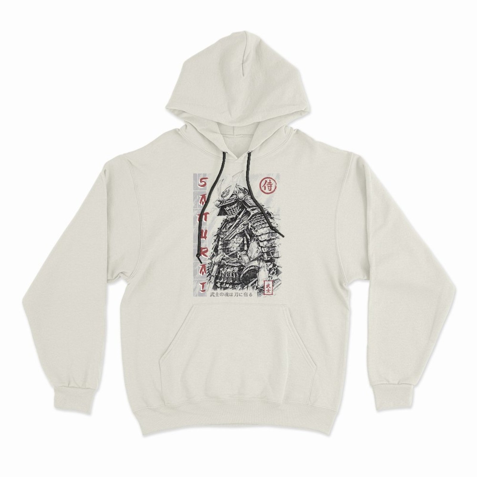 Moletom Com Capuz Samurai - Off White - Casual - Studio Geek