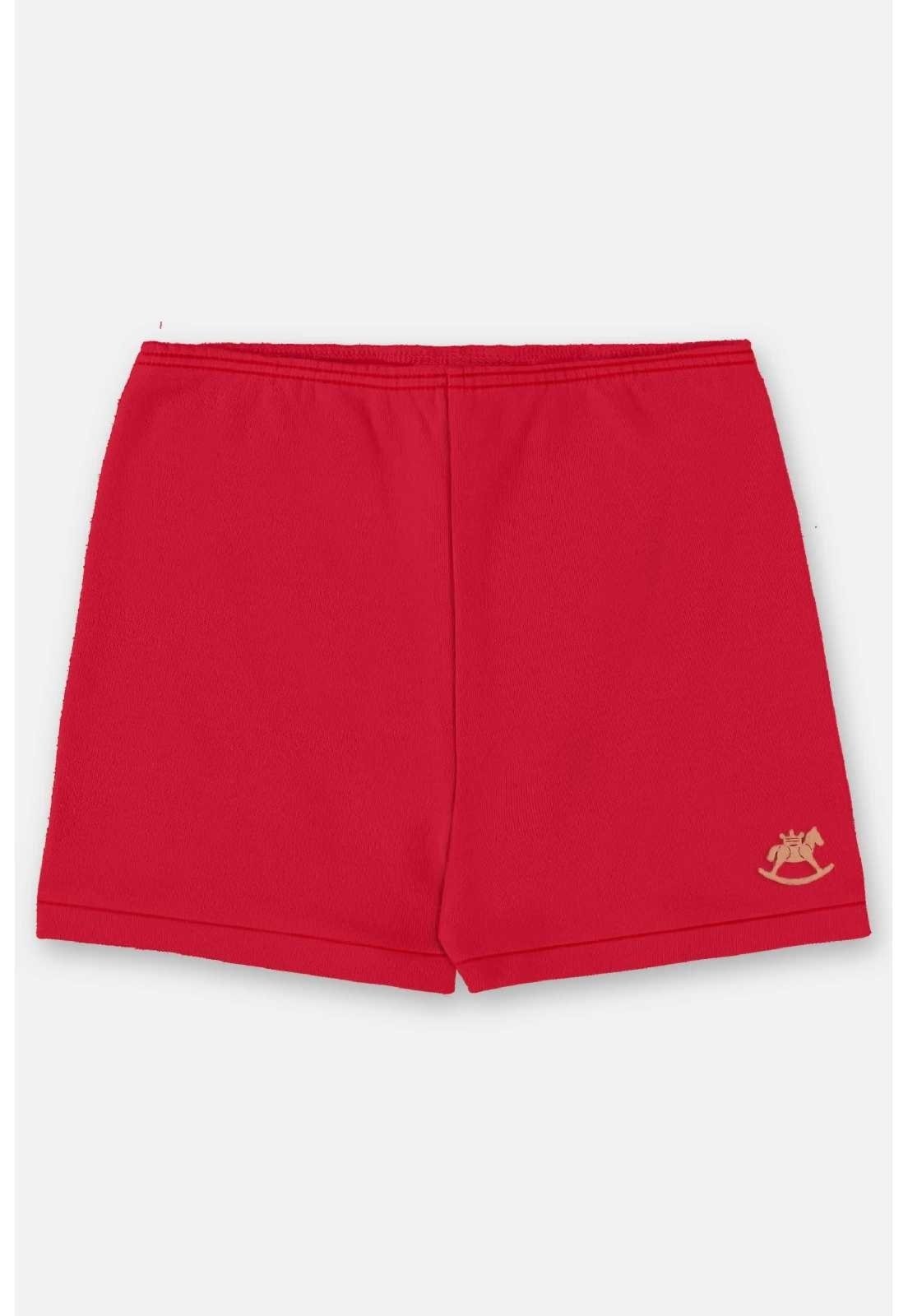Infantil - Short Unissex para em Suedine Up Baby Vermelho