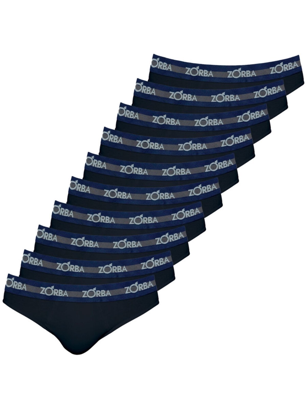 Kit com 10 Cuecas Slip Zorba 0780 Preto