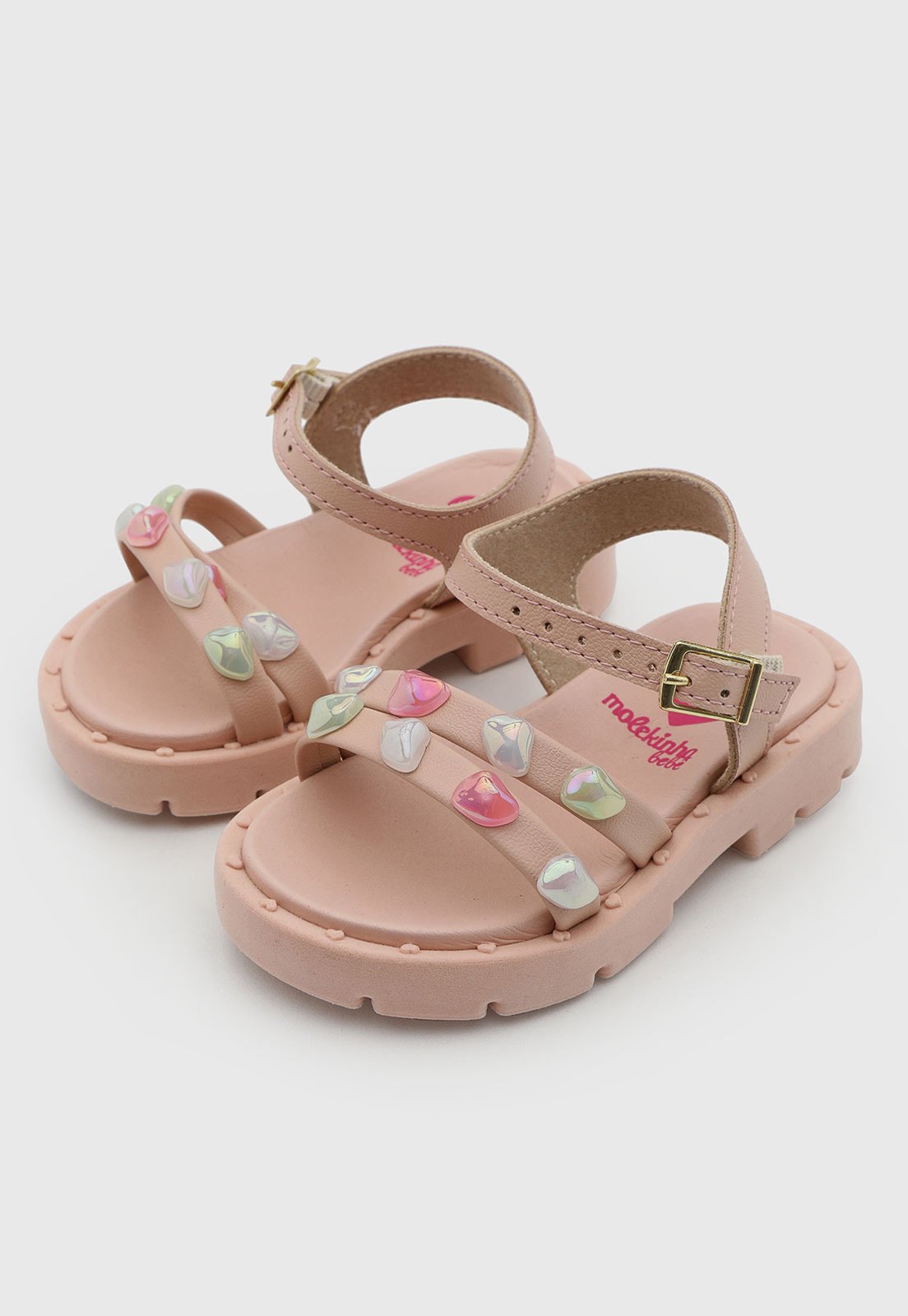 Infantil - Sandália Molekinha Tiras Fivela Rosa