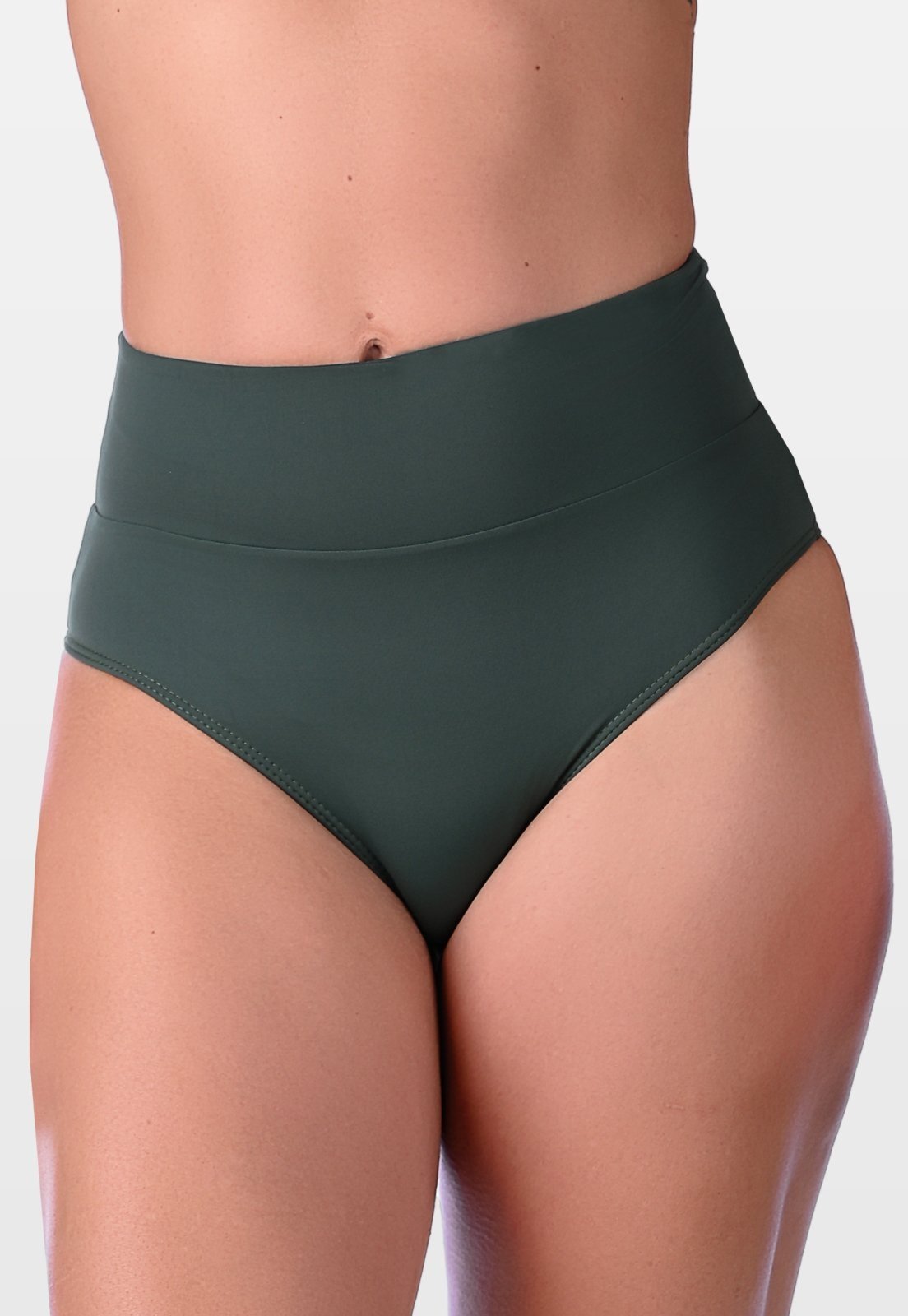 Calcinha Hot Pants Summer Soul Cós Duplo Verde Escuro