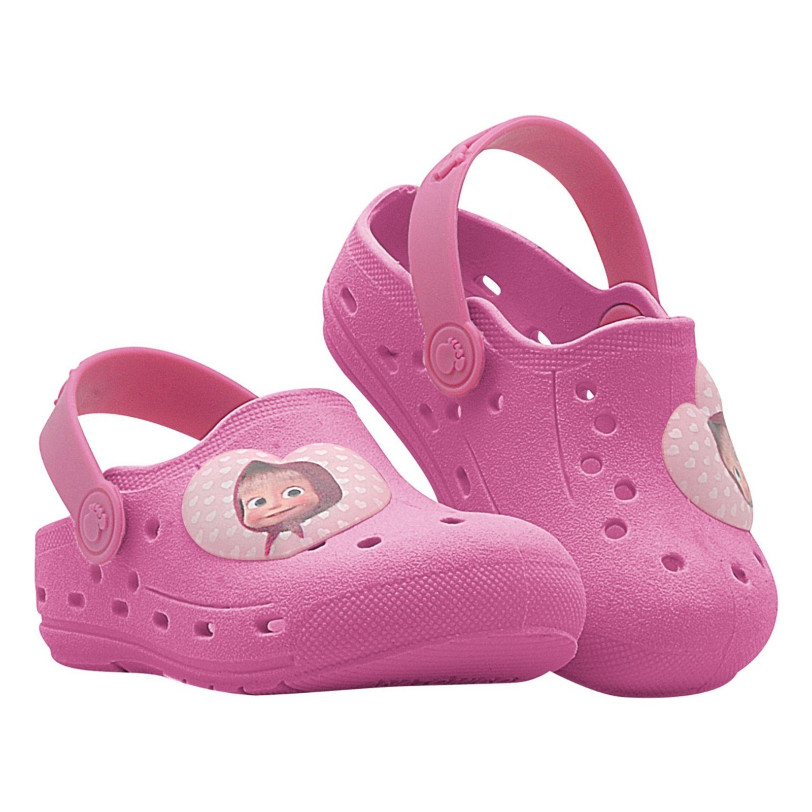 Vista 3 Infantil - Babuche Chinelo Meninas Pé com Pé Masha e o Urso Personagem Footz pink Footz pink