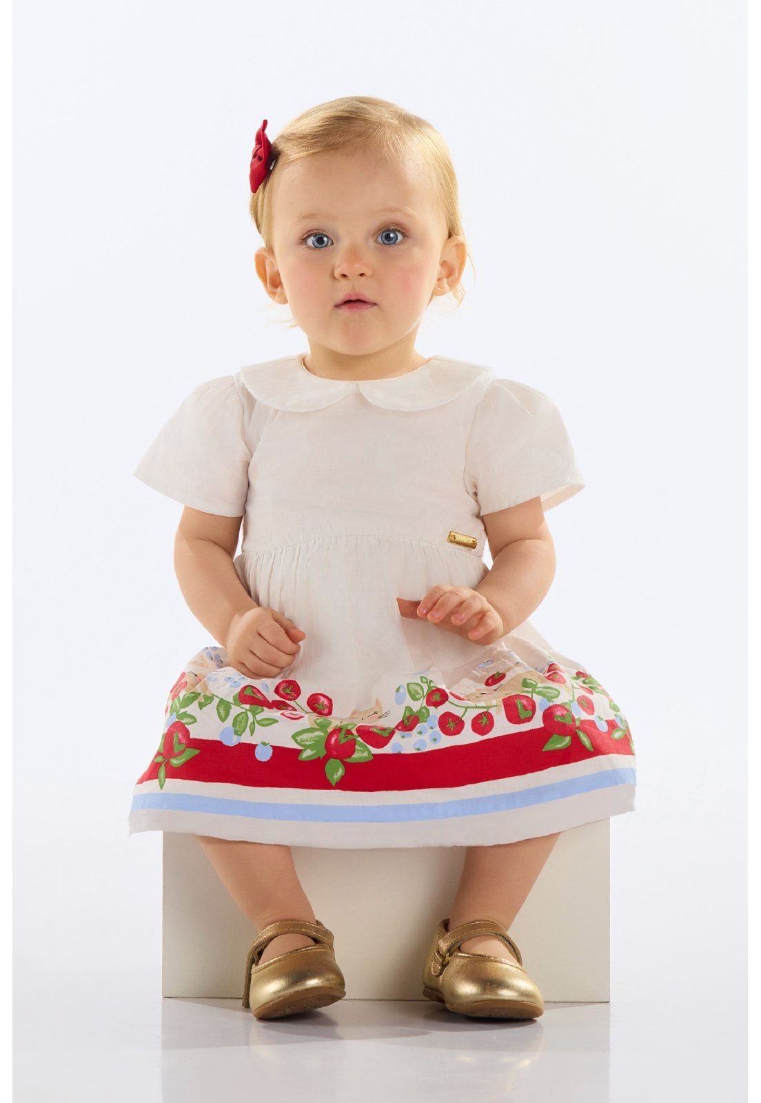 Infantil – Vestido Gatinhos para Menina Quimby Bege
