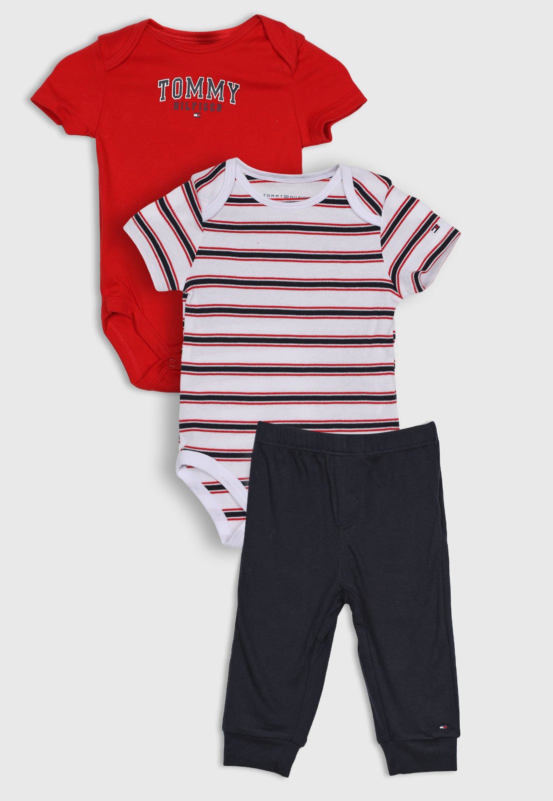 Infantil - Kit Body e Calça Tommy Hilfiger Vermelho