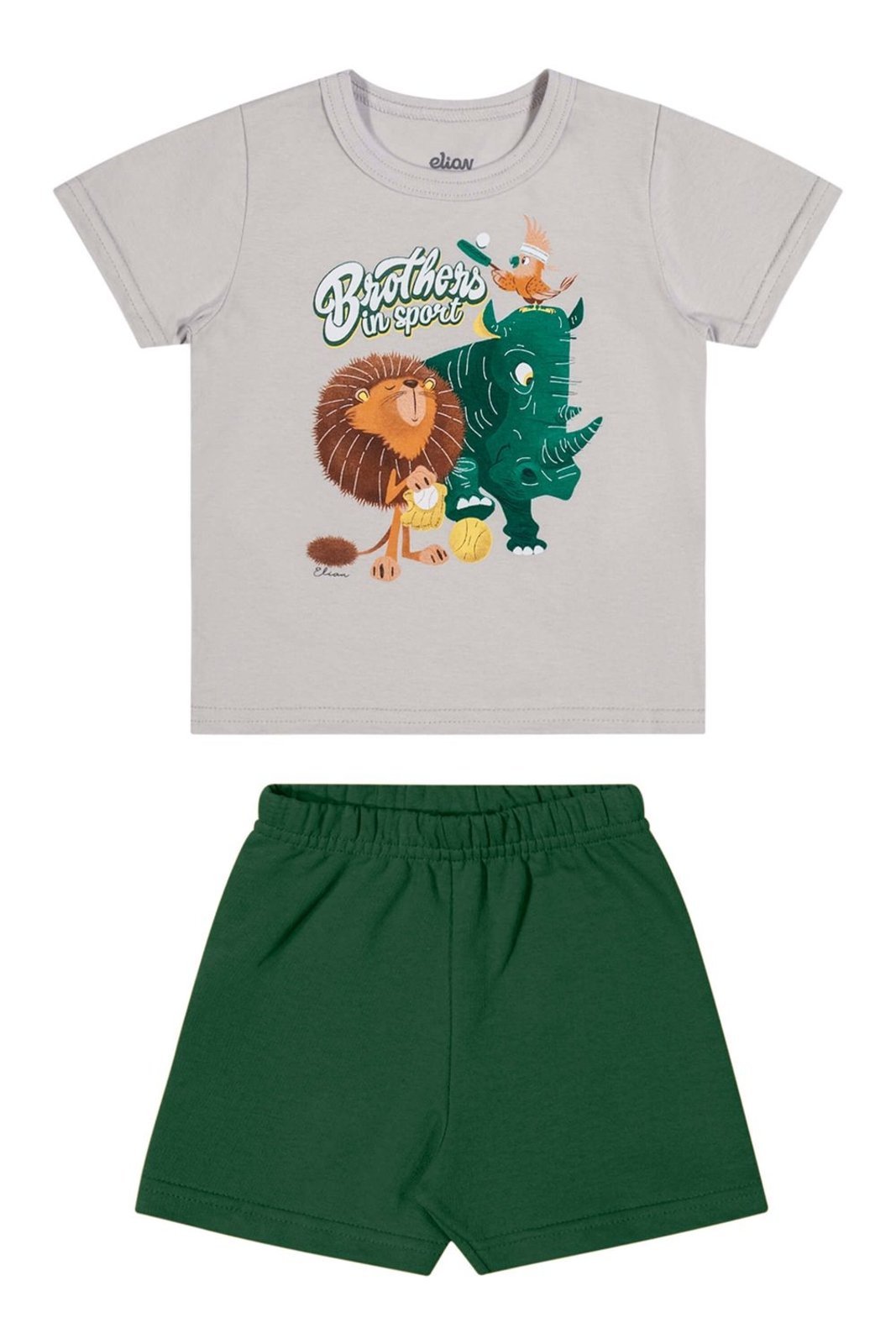 Vista 2 Infantil - Conjunto Menino Estampado Moletom Elian cinza Elian cinza