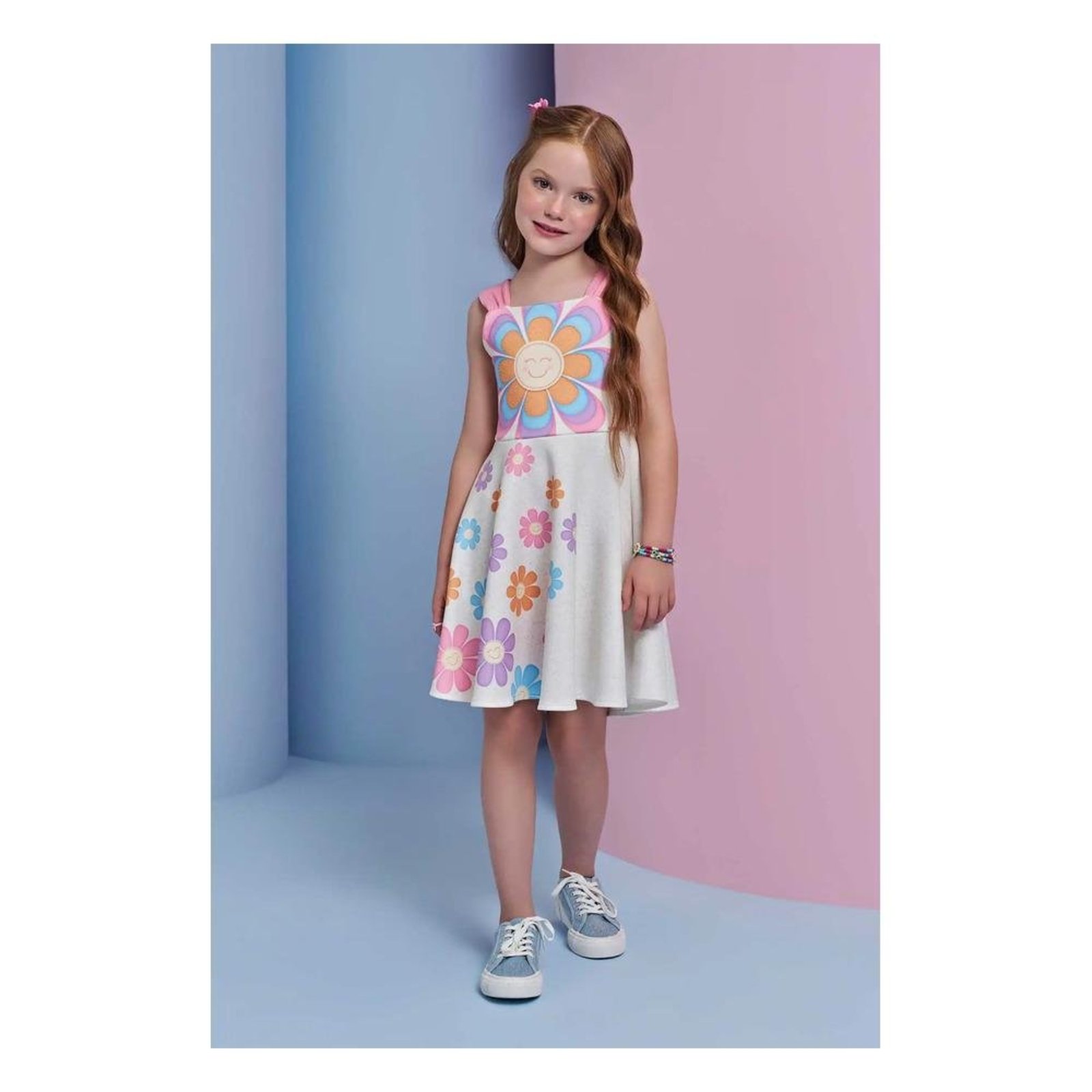 Infantil - Vestido Menina Estampado Infanti 10 Unico
