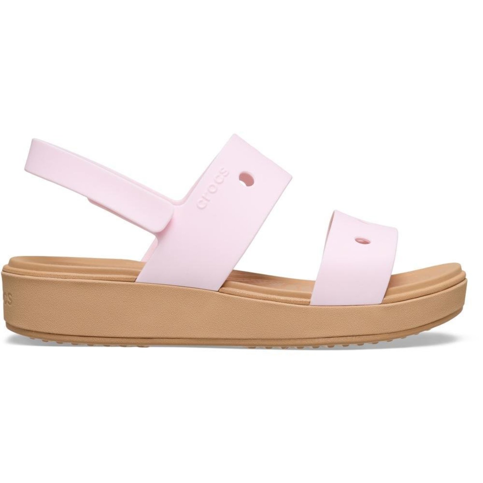 Infantil - Sandália Crocs Brooklyn Sandal K Pink Milk/Cashew Rosa