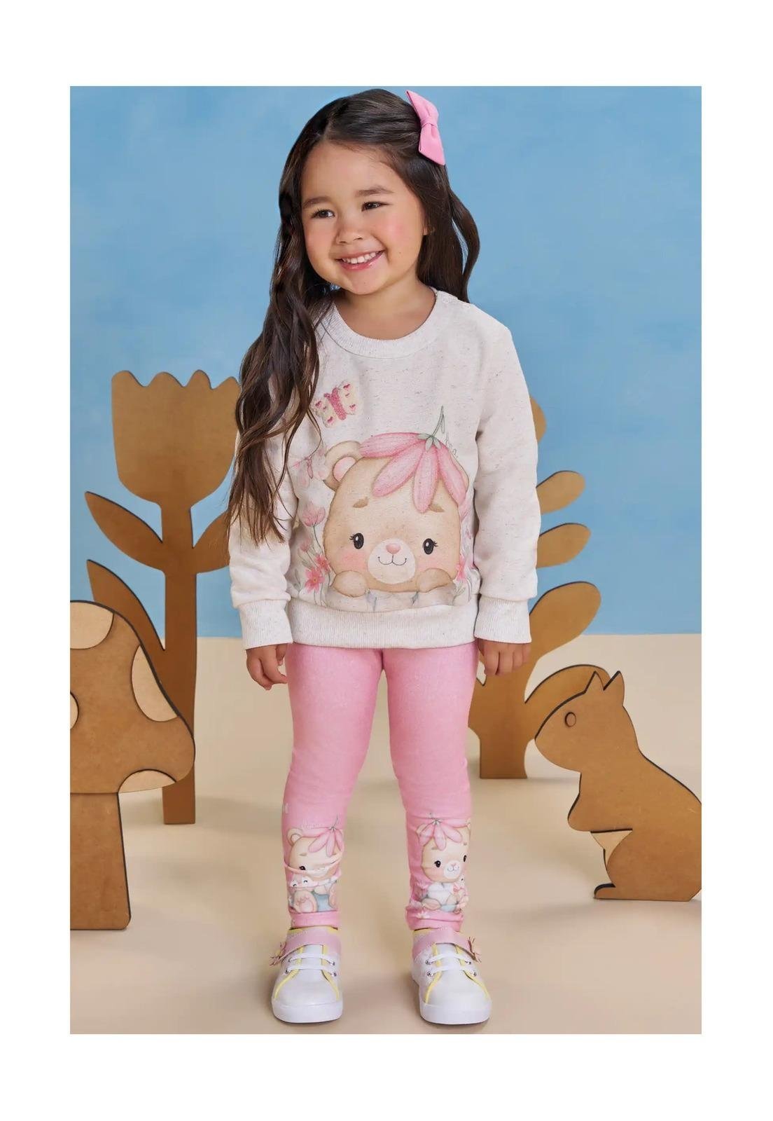 Infantil - Conjunto Longo Estampado Menina Infanti 1 Unico