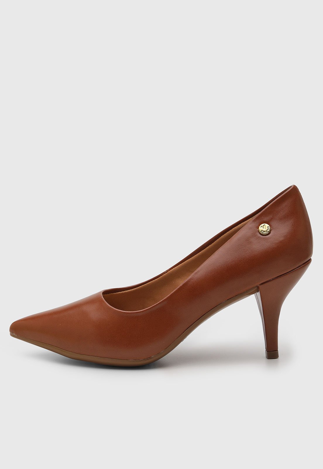 Scarpin Feminino VIA UNO Salto Fino Marrom
