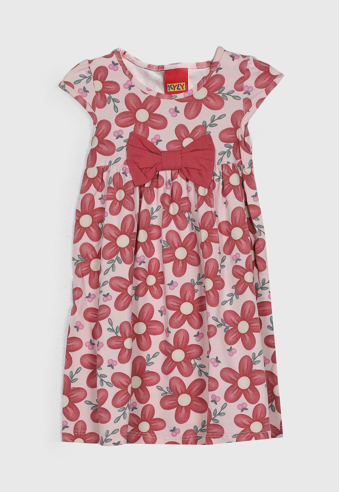 Vestido Kyly Estampa Floral Rosa