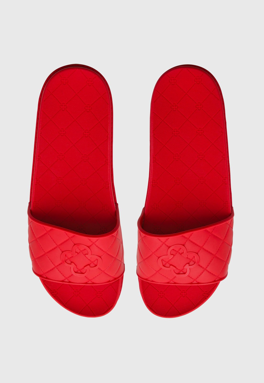 Chinelo Feminino Slide Capodarte Tira Texturizada Vermelho