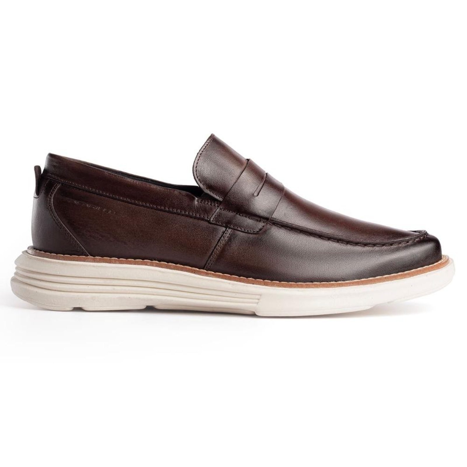 Sapato Atlas Couro Mogno Casual 12702 Rafarillo Incolor