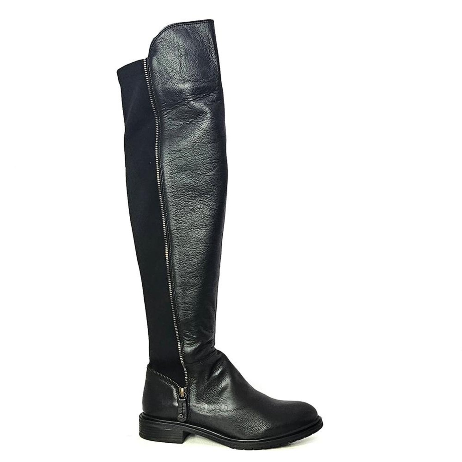 Bota Feminina DIA029 Couro Preto Incolor