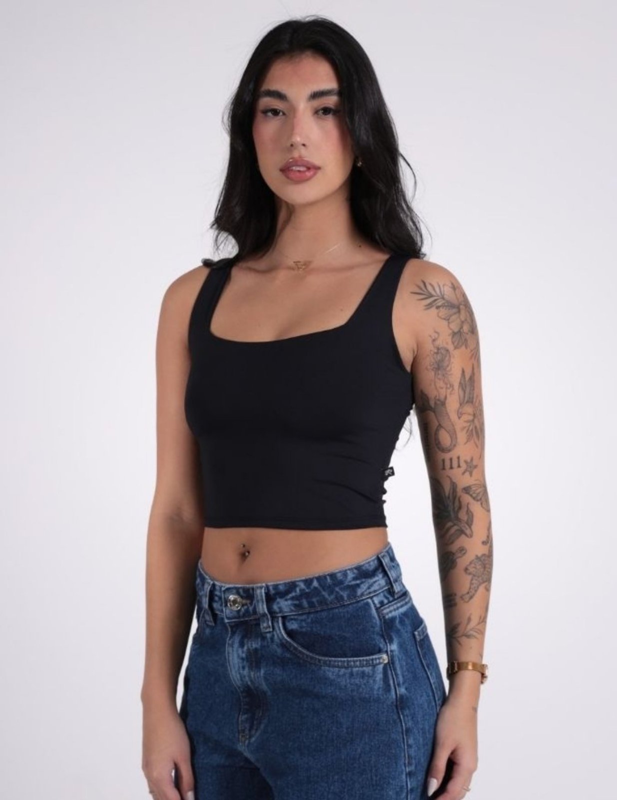 Blusa Feminina Regata Cavada Cropped Revanche - BL.FEM.00267