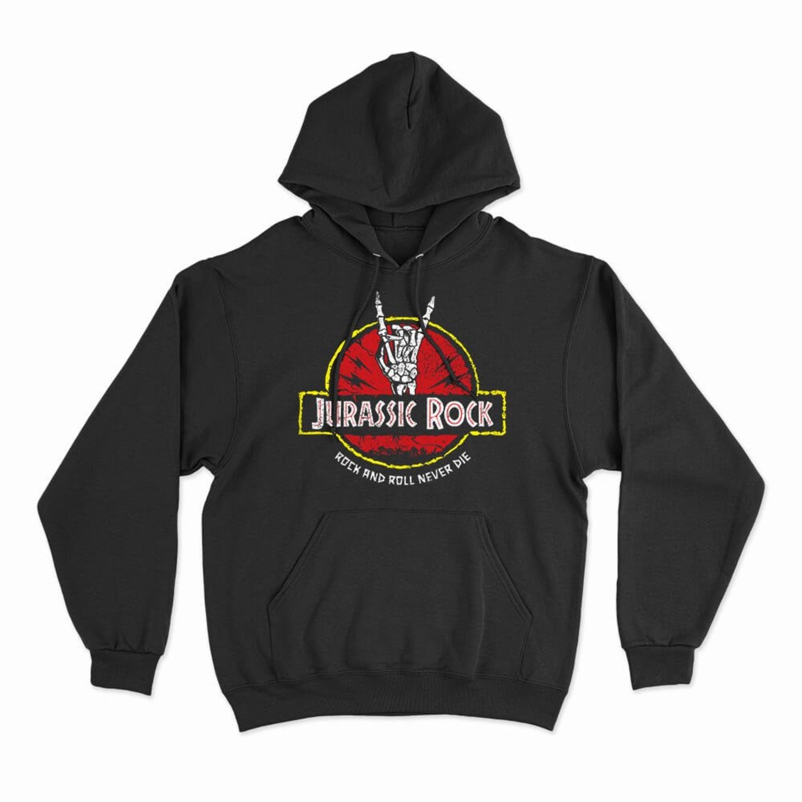 Moletom Com Capuz Jurassic Rock - Preto - Casual - Studio Geek